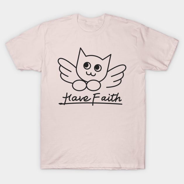 Angel Cat Have Faith T-Shirt by Attapet Original